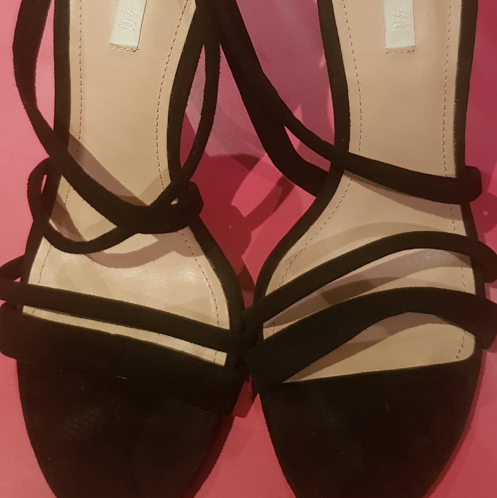 H&M Premium line suede strapy sandals